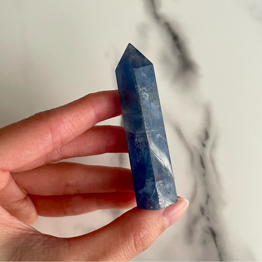 Blue Fluorite Tower Crystal - A